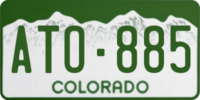 CO license plate ATO885