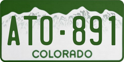 CO license plate ATO891