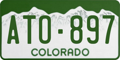 CO license plate ATO897
