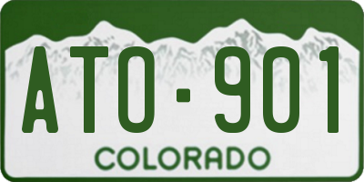CO license plate ATO901