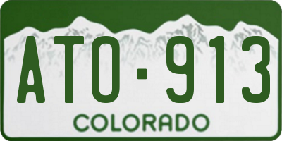 CO license plate ATO913