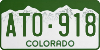 CO license plate ATO918