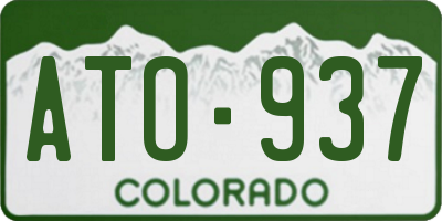 CO license plate ATO937