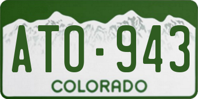 CO license plate ATO943