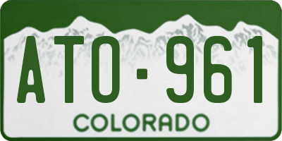 CO license plate ATO961