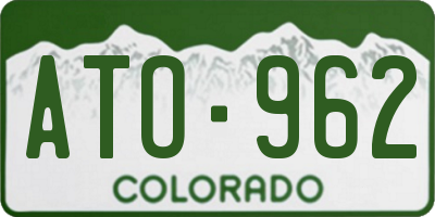CO license plate ATO962