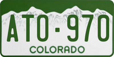 CO license plate ATO970