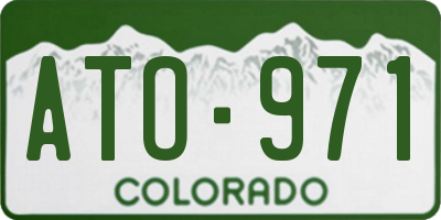 CO license plate ATO971