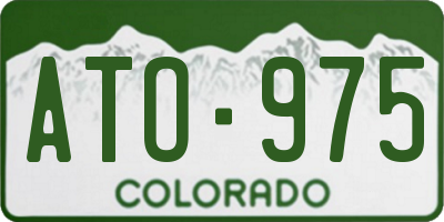 CO license plate ATO975
