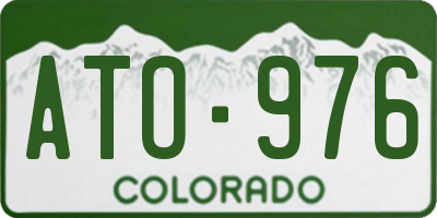 CO license plate ATO976