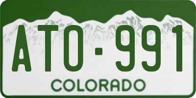 CO license plate ATO991