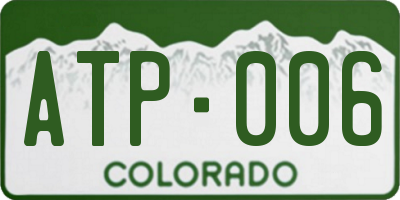 CO license plate ATP006