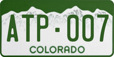 CO license plate ATP007