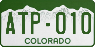 CO license plate ATP010