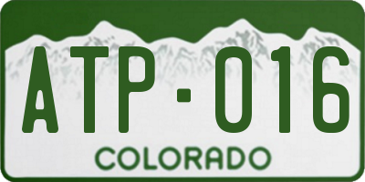 CO license plate ATP016