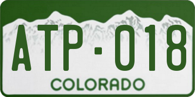 CO license plate ATP018
