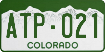 CO license plate ATP021