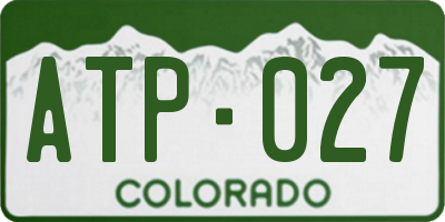 CO license plate ATP027