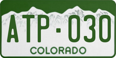 CO license plate ATP030