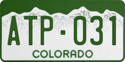 CO license plate ATP031