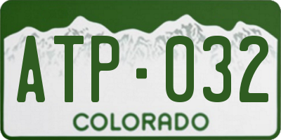 CO license plate ATP032