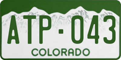 CO license plate ATP043