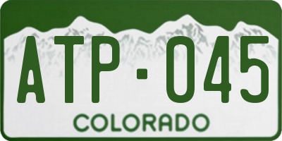 CO license plate ATP045