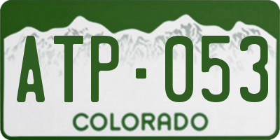 CO license plate ATP053