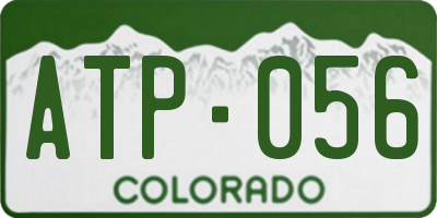 CO license plate ATP056