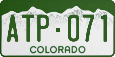 CO license plate ATP071