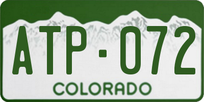 CO license plate ATP072