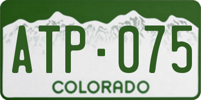 CO license plate ATP075