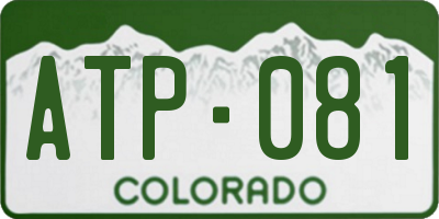 CO license plate ATP081
