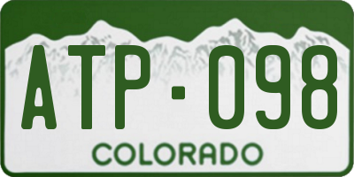 CO license plate ATP098