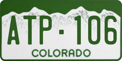 CO license plate ATP106