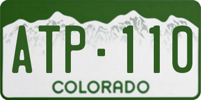 CO license plate ATP110