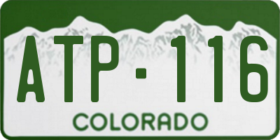 CO license plate ATP116