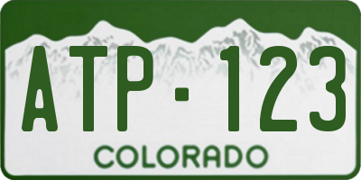 CO license plate ATP123