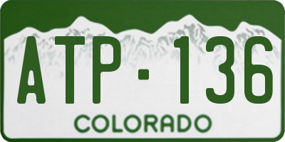 CO license plate ATP136