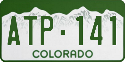 CO license plate ATP141