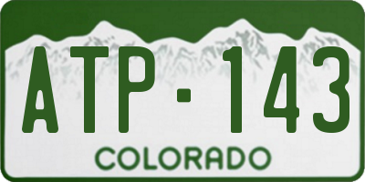 CO license plate ATP143