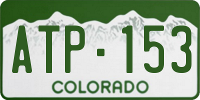 CO license plate ATP153