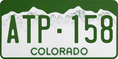 CO license plate ATP158