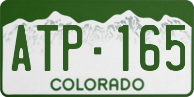 CO license plate ATP165