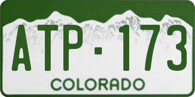 CO license plate ATP173
