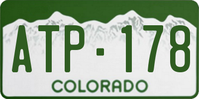CO license plate ATP178