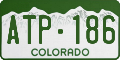 CO license plate ATP186