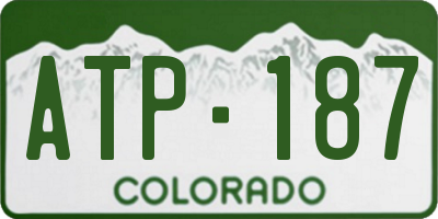 CO license plate ATP187