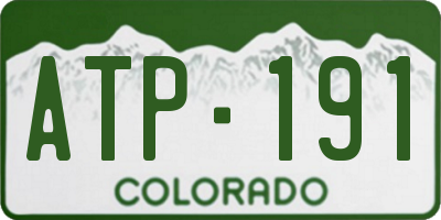 CO license plate ATP191