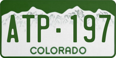 CO license plate ATP197